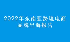 2022东南亚跨境电商品牌出海报告