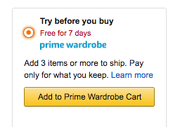 Amazon Prime Wardrobe