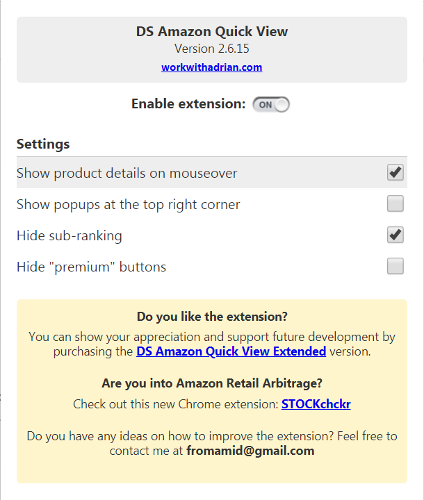 DS Amazon Quick View